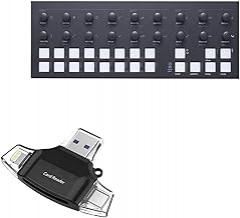 BoxWave Smart Gadget Compatible with Torso Electronic T-1 algorithmic sequencer - AllReader SD Card Reader, microSD Card Reader SD Compact USB - Jet Black