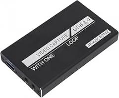 Yunir Video Capture Card, 4K USB 3.0 with HD Multimedia Interface Loop Out and Mic Input for 1080P 60fps Streaming