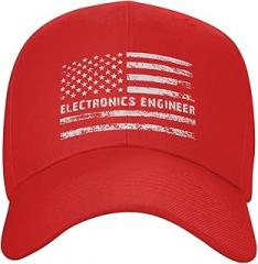 BDVBDJ Electronics Engineer American Flag Baseball Cap for Men Women Adjustable Closure Trucker Hats