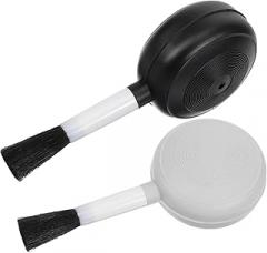 2pcs Lens Blower Air Dust Cleaner with Soft Brush Small Flexible Plastic Bulb Pump for Camera Telescope Keyboard and Electronic Device Dust Removal Portable