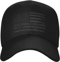 BDVBDJ Electronics Engineer American Flag Baseball Cap for Men Women Adjustable Closure Trucker Hats