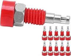 Gonetre Banana Jack Socket Connector Adapter Panel Mini Binding Post Brass ABS Material 2mm Diameter Professional Electronic Instrument Industrial Equipment (Red)
