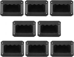 8pcs Black Plastic Speaker Handle Replacement for Amplifier Cabinet Side Grip, Sturdy Speaker Case Handles for Audio Equipment Accessories