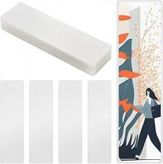 100pcs Bookmark Laminating Pouches, 2.36x8.5 Inch Photo Booth Sleeve 5 Mils Thermal Laminating Packaging Clear Bookmark Pockets Blank Book Markers Cover Holder Compatible with Most Book Bag Laminators