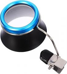 Veemoon Adjustable Magnifying Glass with Rotatable Clip Aluminum Alloy Jeweler Loupe for Watch Repair Electronics Crafts and Jewelry Making Clear Distortion Magnification Tool