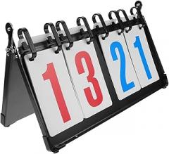 VANZACK Portable Electronic Scoreboard Basketball Indoor Sports Flip Scoreboard