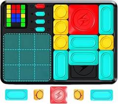 Super Sliding Puzzle Maze Building Block Game Console Kid's Logical Thinking Parent-Child Interactive Escape Game Electronic Toys Birthday for Children/Friends/Students
