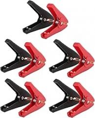 Insulated Clamp/Holder Durable Precision Machined Electric Test Clamp for Experimental Test Wire 5 Set for Electronic Instruments, ABS Material