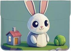 Laptop Sleeve Case Cover MacBook 13 in Laptop Case Microfiber Pu Leather Materia Electronic Rabbit