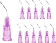 uxcell 12 Pcs Pre Bent Dispensing Needle Tips, 24 Gauge Stainless Steel 45 Degrees Bent Dispensing Tips 0.5