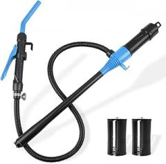 Newdeli Portable Battery Operated Gas Transfer Pump for Gas Can, 2.2 GPM Fuel Siphon Pump with Adjustable Flow Control Multi-Use Handheld Electric Transfer Pump for Gas Fuel Diesel Water