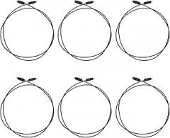 6pcs 1m Digital Audio Optical Fiber Cable Od 2.2mm Male to Male Cord for Home Theater Soundbar Tv Spdif Output Electronics Cable