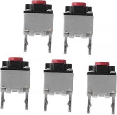 CHILDWEET 5pcs Silent Mute Switch Button Miniature Push to Break Switches Tactile Feel for Electronics Computers Home Office