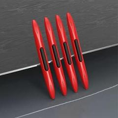 4 Pcs Car Door Anti-Collision Strip for Ford B-MAX C-MAX S-MAX KA Edge Mustang Explorer Anti Collision Anti-Rub Edge Strip,Fashion Sturdy Door Protector,Red