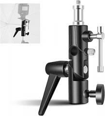 NEEWER Camera Flash Bracket H Type Mount with Umbrella Softbox Holder, 180° Swivel Adjustable Metal Light Stand Adapter with 1/4