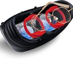 Rubber Glasses Protector for PS VR2, Lens Silicone Insert Spacer Prevent PlayStation VR2 from Scratching Myopia Glasses, Protective Ring for PSVR 2 Accessories Enhance VR Gaming Comfort - Red