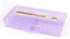 Plastic 4 Tool Organizers Slots Electronic Component Case Box Container Tool Boxes Clear Purple