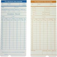Time Clock 4Pcs Clock in English Time Attendance Paper Card Commute Record Paper Time Attendance Paper Card Record Card Office Electronics Products