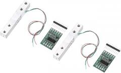 MECCANIXITY 2 Set Digital Load Cell Weight Sensor 5KG + HX711 Module Weighing Sensor 24 Bit Precision A/D Dual-Channel for DIY Portable Electronic Kitchen Scale Kit