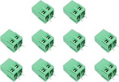 MECCANIXITY PCB Terminal Block Connectors, 10 Pcs 2 Pin 5mm/0.2