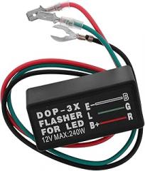 Ciieeo DOP-3X LED Turn Signal Flasher Relay Module for Motorcycles Waterproof Electronic Controller for Strobe Lights Compatible Motorcycle Models