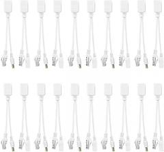 Yctze 10 Pair IP Camera POE RJ45 Cable, Power Over Ethernet Adapter Injector Splitter, 12V, Compatible with 10/100 Networks