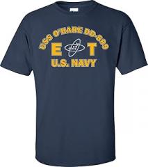 Generic USS O'Hare DD-889 Rate ET Electronics Technician T-Shirt