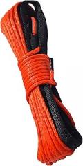 1pc Orange 4mm*15m Winch Rope Synthetic Winch Rope for Electronic Winch On ATV/UTV/Snowmobile with Sleeve and Thimble