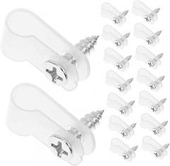 100pcs Stainless Steel Rope Light Clips 1/4 Inch Cable Clips for Ceiling Fan Wires Wire Retainer for Outdoor/Indoor String Lights