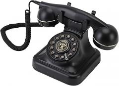 Yunseity Audio Guest Book Wedding Phone, Built in 32G Storage Card Vintage Guest Book Record Customized Audio Messages Preserve Special Events, for Birthdays Party Graduation (Black)