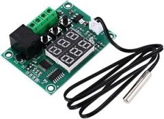 2pcs Digital Thermostat Controller 12v Two-Screen High Precision Electronic Temperature Control Module with Sensor Probe for Industrial Use
