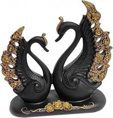 Milisten Small Swan Figurine Garden Decor Adorable Swan Statue for Home and Outdoor Art Decoration Unique Synthetic Sculpture for Holiday