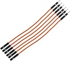 20Pcs 1P 2.54mm Jumper wire line 10/20/30cm Female Male 24AWG Wire test line electronic line (M-F-10CM-Orange)
