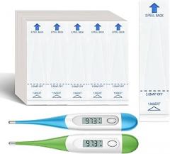 Bundle of Rectal Thermometers & Thermometer Covers Disposable - 100 pcs