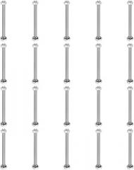 Assortment Kit Screws Hexagonal Head M4 x 50 mm 304 Stainless Steel with Nuts and Flat Washers and Block Thread Complete Finish for Home Electronics 20 Sets