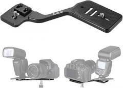 Andoer Dual Flash Bracket Tripod Mount for 1/4 inch Screw Camera, Camera Accessories, Studio Video Light Stand External Flash Speedlite