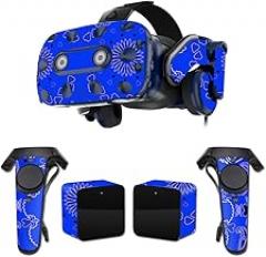 MightySkins Skin Compatible with HTC Vive Pro VR Headset - Blue Bandana | Protective, Durable, and Unique Vinyl Decal wrap Cover | Easy to Apply, Remove, and Change Styles | Made in The USA