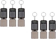 LUOZZY 6Pcs Pcs Mini Transparent Flip Calculator Keychain Portable Pocket Electronic Hanging Pendant for Students Kids School Office Use