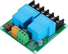 MECCANIXITY 1 Pcs DC 12V 2 Channel Relay Module Switch Boards Shield 30A High or Low Level Trigger for Electronics Industrial Home Automation