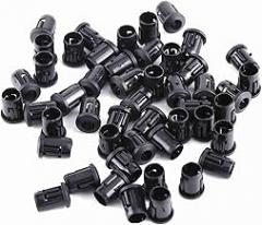 LED Lamp Socket Holder Set | 50Pcs Nylon Clip Bezels for 3mm 5mm 8mm 10mm Diodes | Secure Mount for Circuit Boards/DIY Projects/Electronics (5mm)