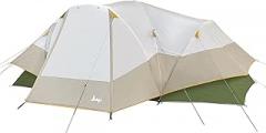 Slumberjack Aspen Grove 8 Person Hybrid Dome Family Camping Tent with 2 Rooms, Room Divider, Separate Entries, Full Fly, and Vestibule Storage