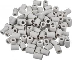 MECCANIXITY 100pcs Ceramic Tube Insulated Electronic Wire Bundle Protection Heat Insulation Tube 0.16x0.28x0.4