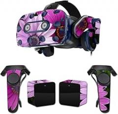 MightySkins Skin Compatible with HTC Vive Pro VR Headset - Purple Flowers | Protective, Durable, and Unique Vinyl Decal wrap Cover | Easy to Apply, Remove, and Change Styles | Made in The USA