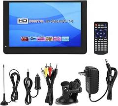 Tangxi Portable 12in Color Screen 1080P Car Digital TV,Built in Antennas, AV in/Out, SD/MMC Card, USB Port, VGA, Headset Plug,ATV/UHF/VHF Stereo Car Television