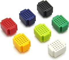 V TELESKY 7PCS ZY-25 Solderless Mini Breadboard Universal PCB Circuit Boards Test Board Red/White/Blue/Black/Green DIY Electronics Kit