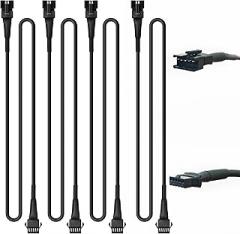 4PCS 76.3 inch 5-Pin Extension Wire Cable Cord Set for RGBW Rock Lights Kit