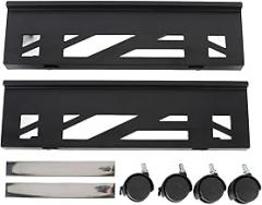 Yosoo Mobile PC Stand, Adjusable Computer CPU Rolling Cart with Swivel Caster Wheels, Locking Mechanism, Hollow Design Ventilation & Heat Dissipation