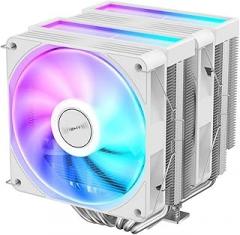 Double Tower ARGB CPU Air Refrigerator with 6 Heat Conduits Twin Admirers and Against Weight Technology for Multiple Platform Against Weight Heat Pipe Refrigerator