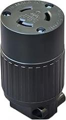 NEMA L5-20R Locking Plug Receptacle,Twist Lock L5-20R 20Amp 125Volt AC Connector,DIY Industrial Grade Lock in Female 20A/125V Socket, Heavy Duty Replacement Outlet ETL Listed, (1, Black)