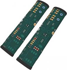 Seat Belt Pads, 2 Pack Seatbelt Cover Shoulder Protector Soft Cushion for Car Backpack Camera Strap Luggage, Personalized Electronic Circuit with Diodes